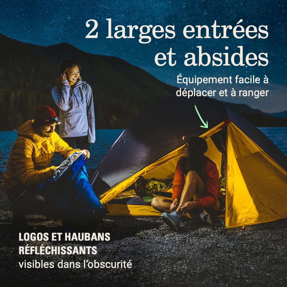 Coleman - 3-Person Peak 1 Backpacking Tent - Marigold/Dark Stone