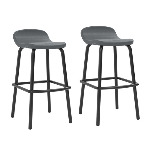 Suncast - Outdoor Bar Stools 2-pack - Cool Gray