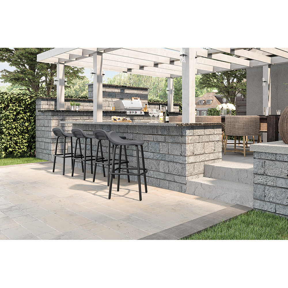 Suncast - Outdoor Bar Stools 2-pack - Cool Gray