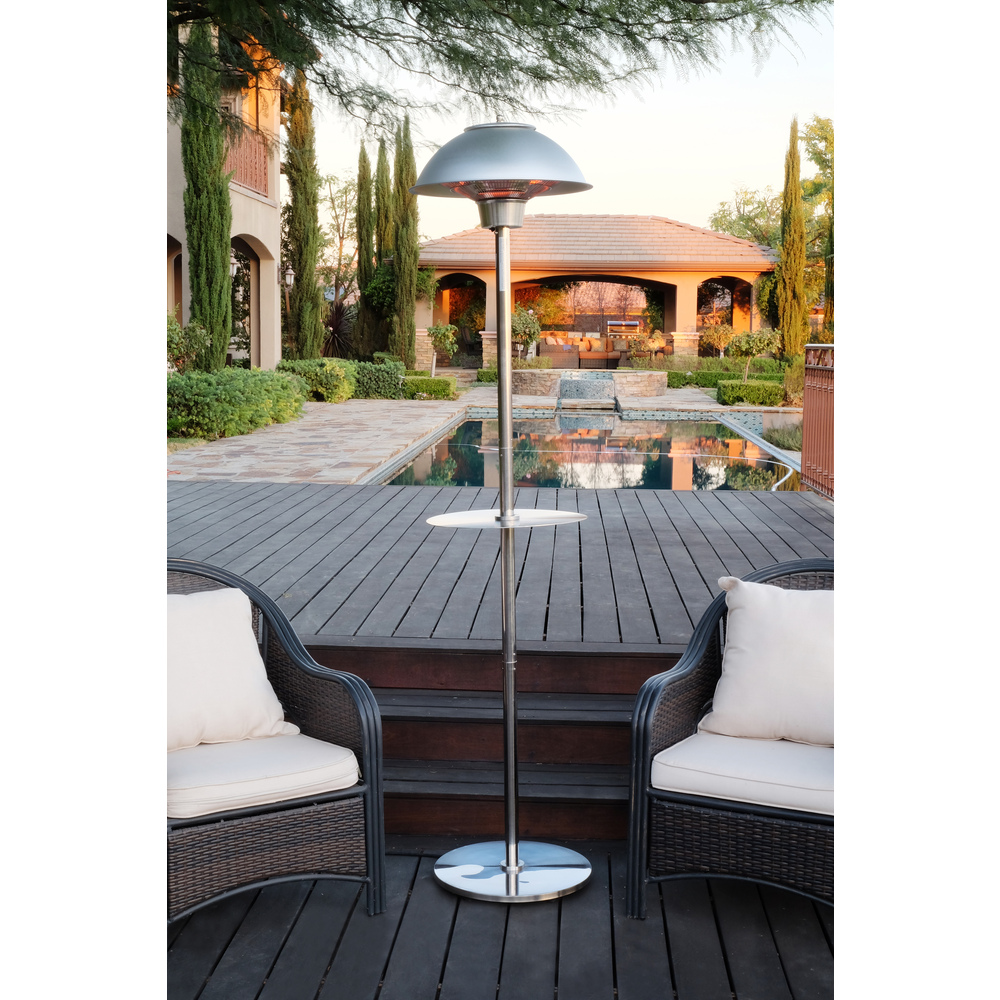Permasteel - 1500w Infrared Patio Heater - Stainless Steel W/table