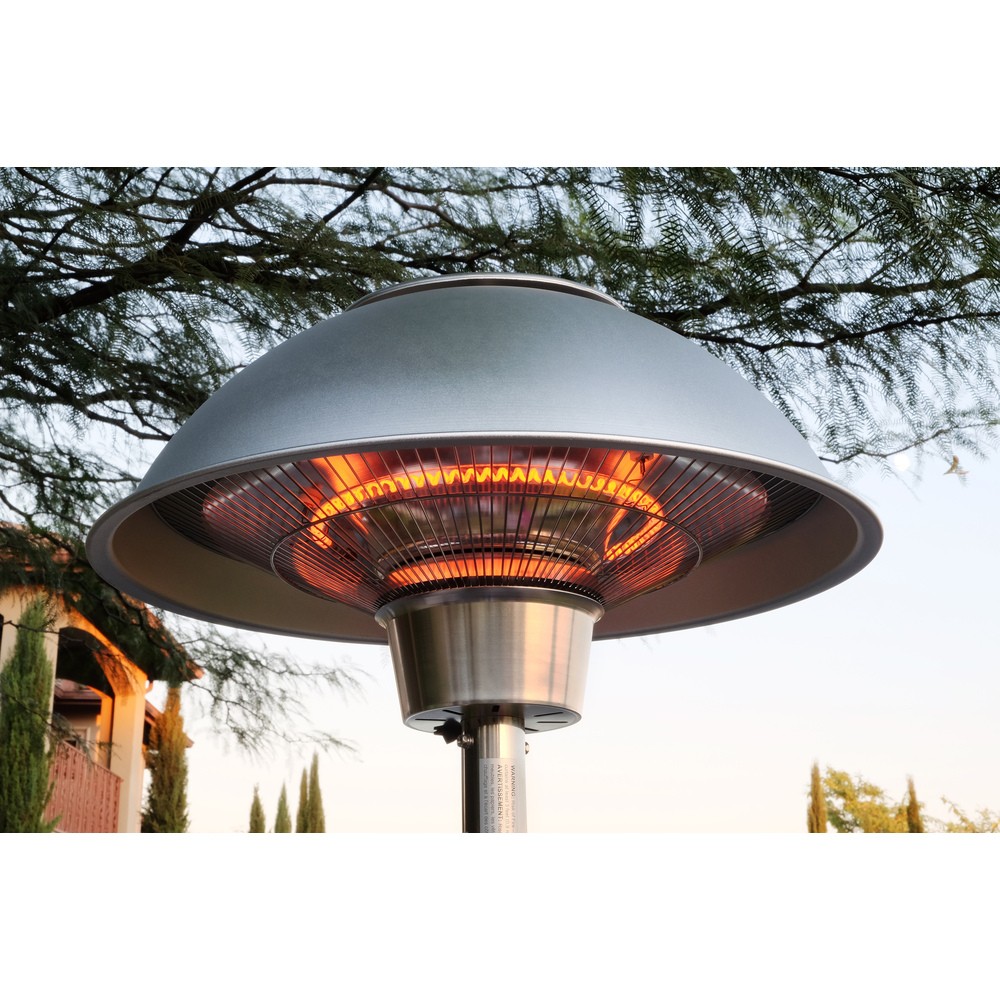 Permasteel - 1500w Infrared Patio Heater - Stainless Steel W/table