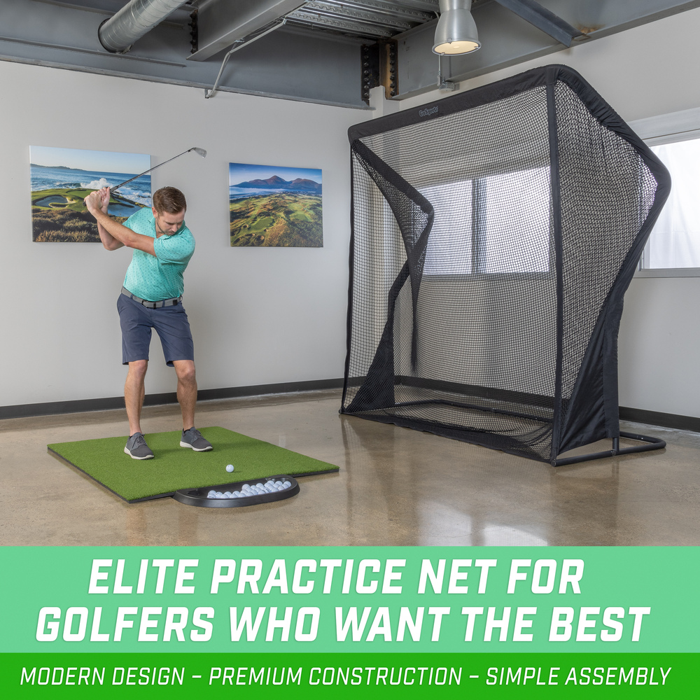 GoSports - ELITE Golf Practice Net with Steel Frame - 7x7 ft 