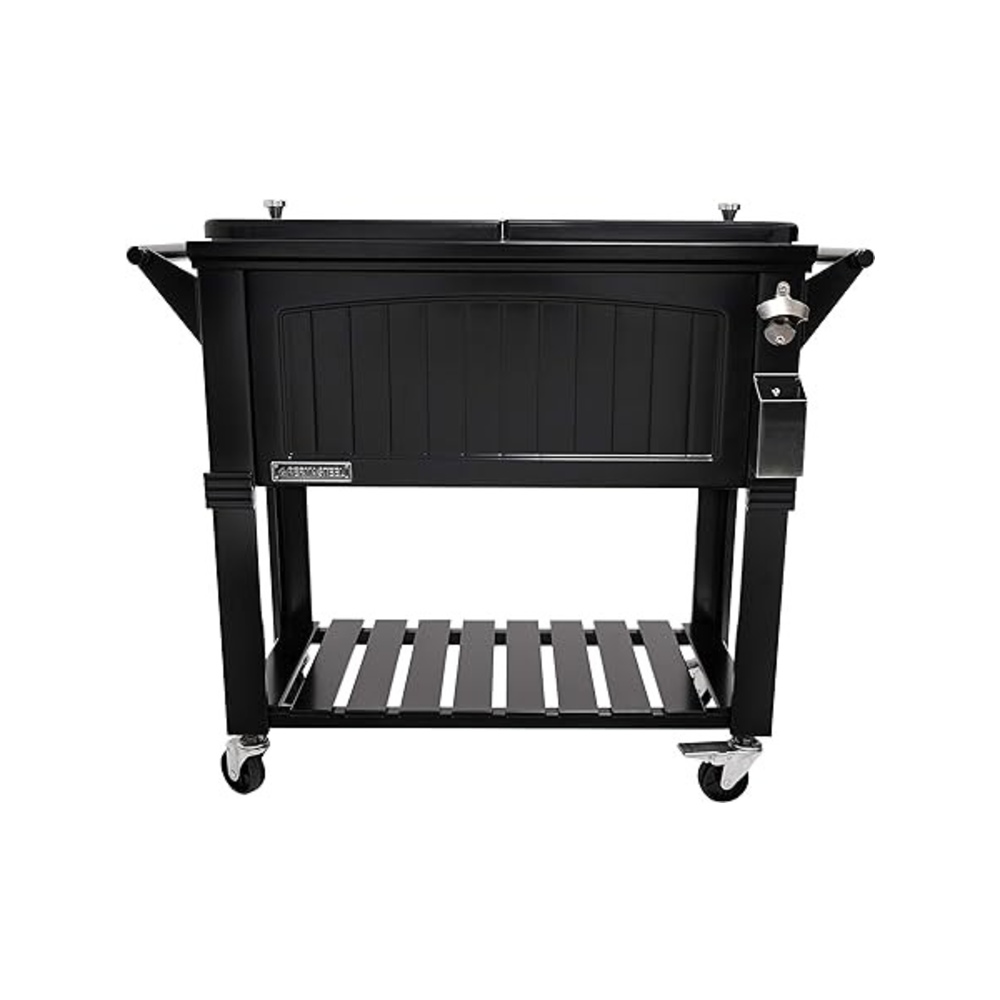 Permasteel - 80qt Furniture Style Patio Cooler - Black 