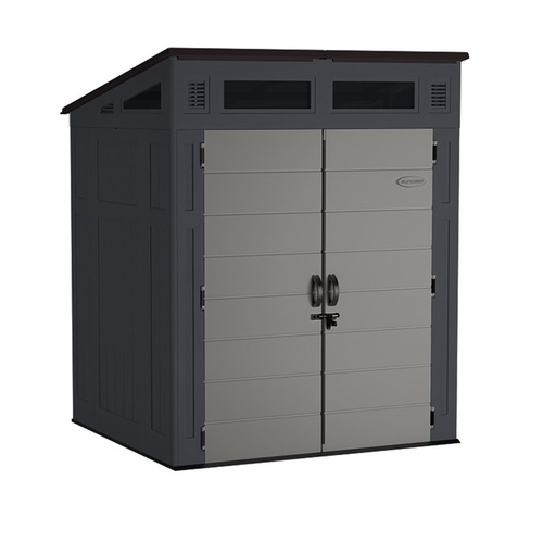 Suncast - Modernist® 6' X 5' Storage Shed - Cyberspace/dove Gray