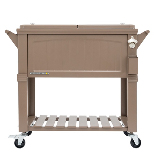 Permasteel - 80qt Furniture Style Patio Cooler - Taupe