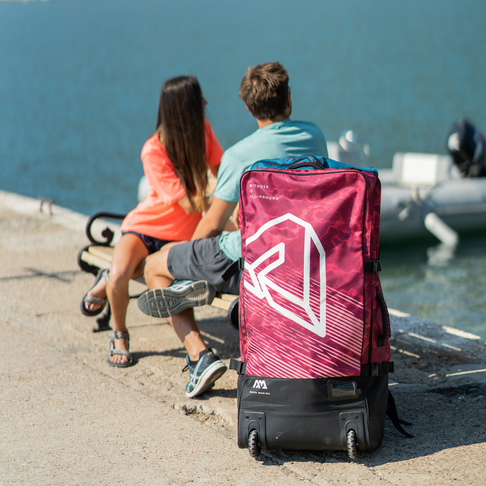Aqua Marina - Premium Luggage Bag - (raspberry) With Rolling Wheel 132l