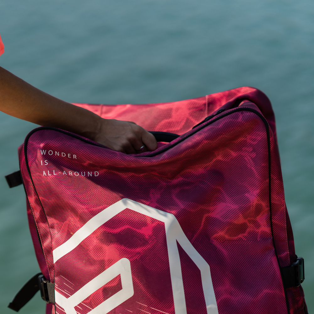 Aqua Marina - Premium Luggage Bag - (raspberry) With Rolling Wheel 132l
