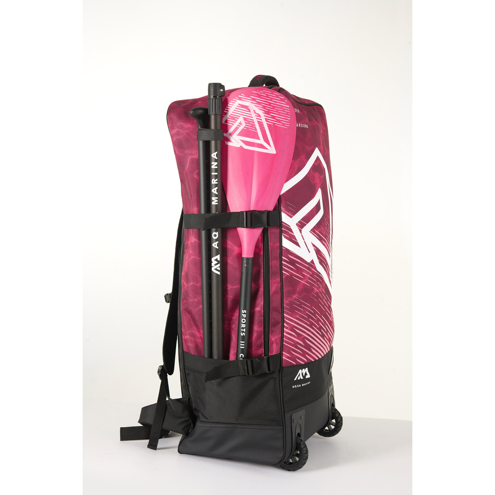 Aqua Marina - Premium Luggage Bag - (Raspberry) with rolling wheel 123L