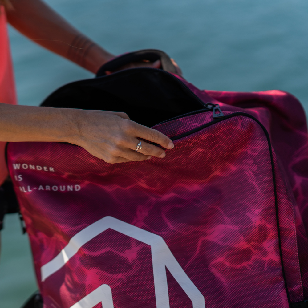 Aqua Marina - Premium Luggage Bag - (raspberry) With Rolling Wheel 132l