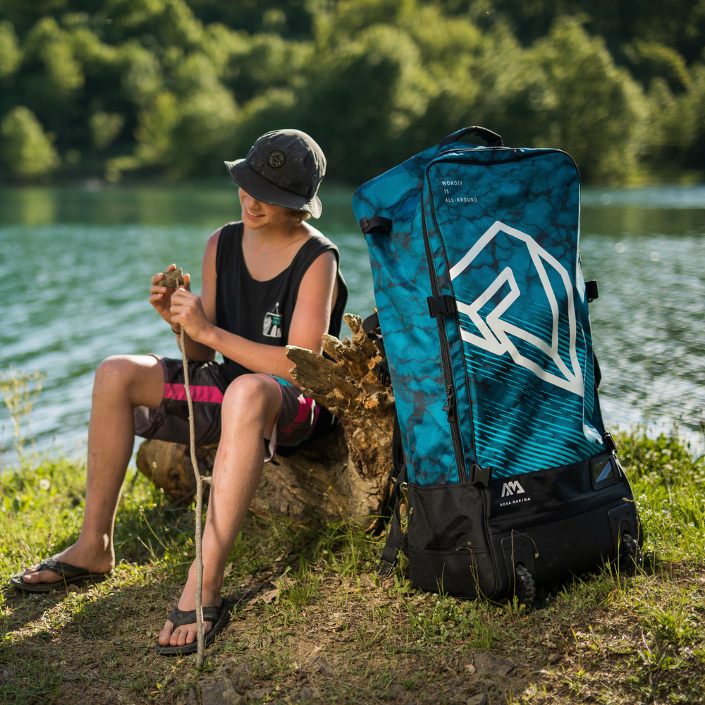 Aqua Marina - Premium Luggage Bag - (blueberry) With Rolling Wheel 132l