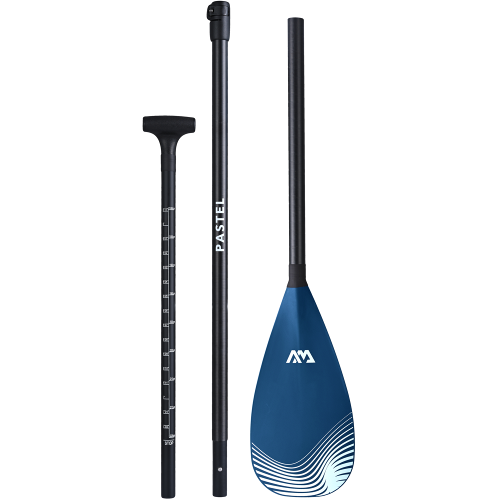Aqua Marina - 2023 Pastel (navy) Adjustable Fiberglass/carbon Isup Paddle (3 Pcs)