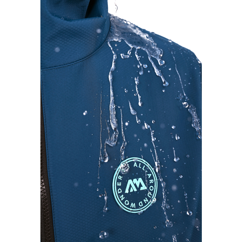 Aqua Marina - Water-repellent Thermal Poncho (navy) - Medium