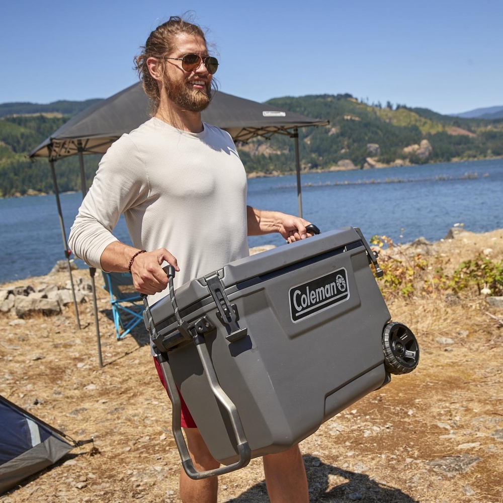 Coleman - 65 Qt Convoy Wheeled Cooler - Dark Stone