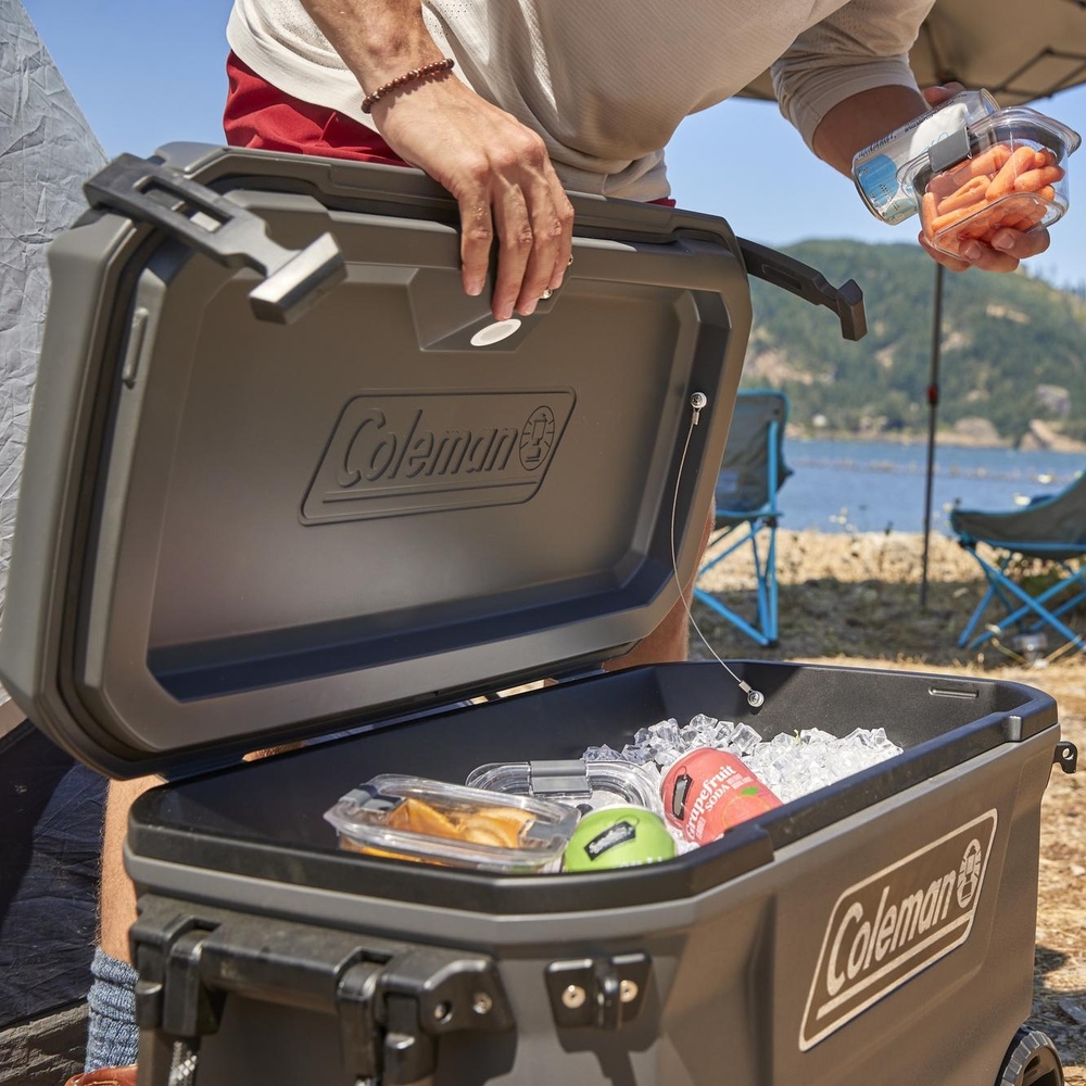 Coleman - 65 Qt Convoy Wheeled Cooler - Dark Stone