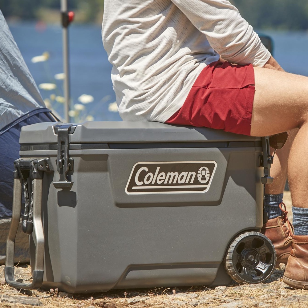 Coleman - 65 Qt Convoy Wheeled Cooler - Dark Stone