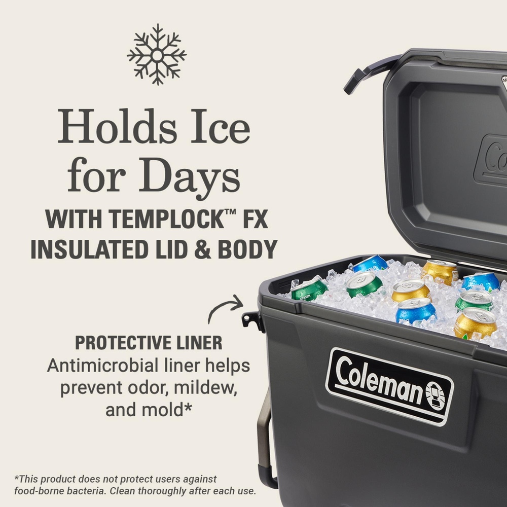 Coleman - 65 Qt Convoy Wheeled Cooler - Dark Stone