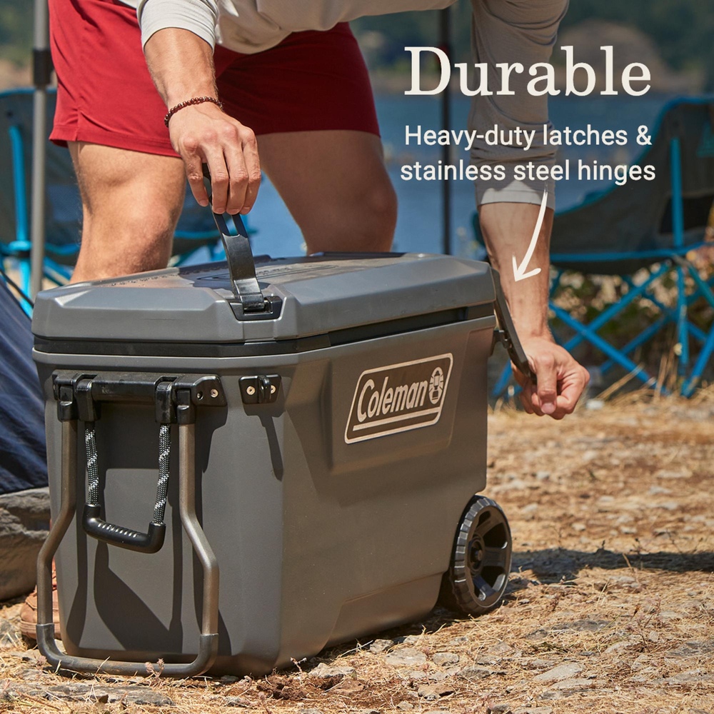 Coleman - 65 Qt Convoy Wheeled Cooler - Dark Stone