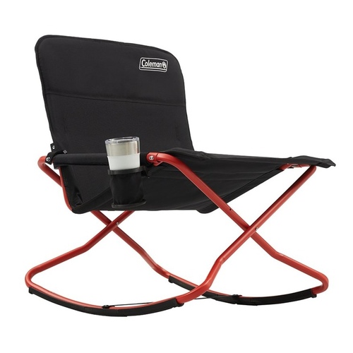 Coleman - Cross Rocker Chair - Black/Red