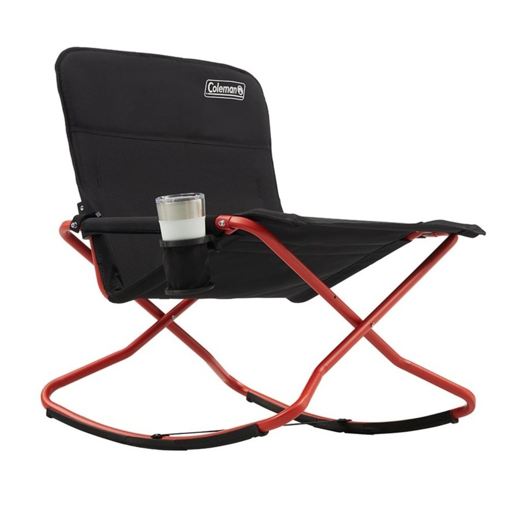 Coleman - Cross Rocker Chair - Black/Red