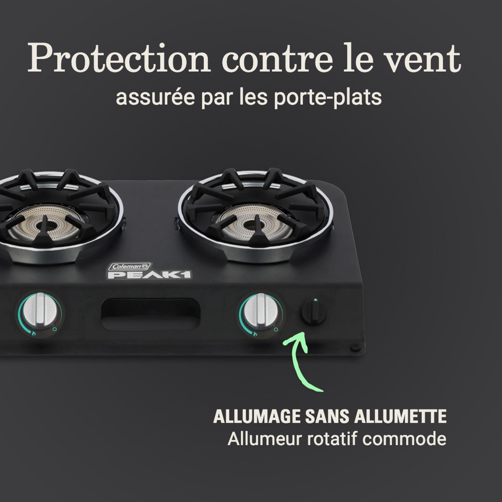 Coleman - Propane Stove 2-burner Peak 1 W/case - Black
