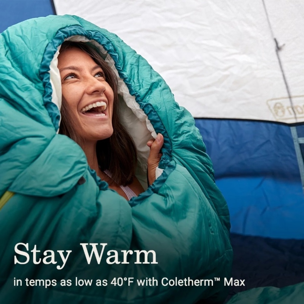 Coleman -- Big Bay Sleeping Bag 5c Contour Big & Tall - Green