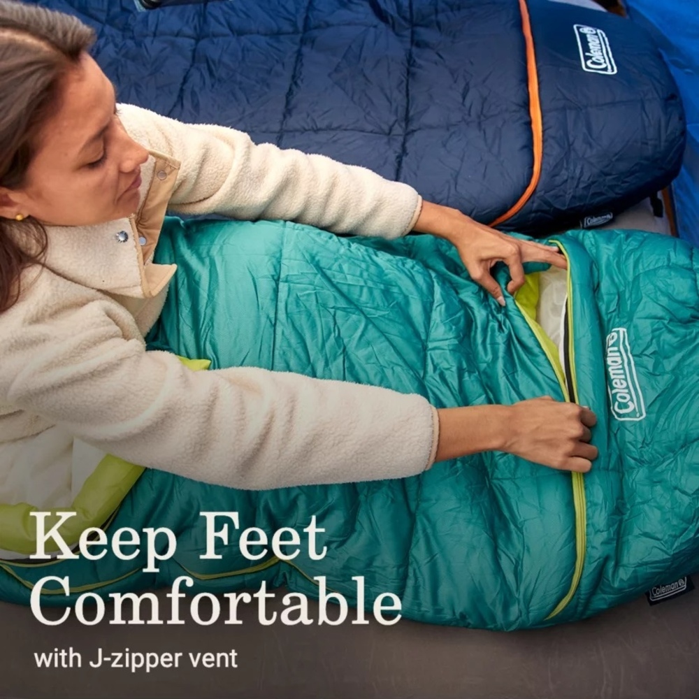 Coleman -- Big Bay Sleeping Bag 5c Contour Big & Tall - Green