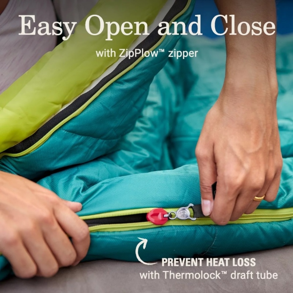 Coleman -- Big Bay Sleeping Bag 5c Contour Big & Tall - Green