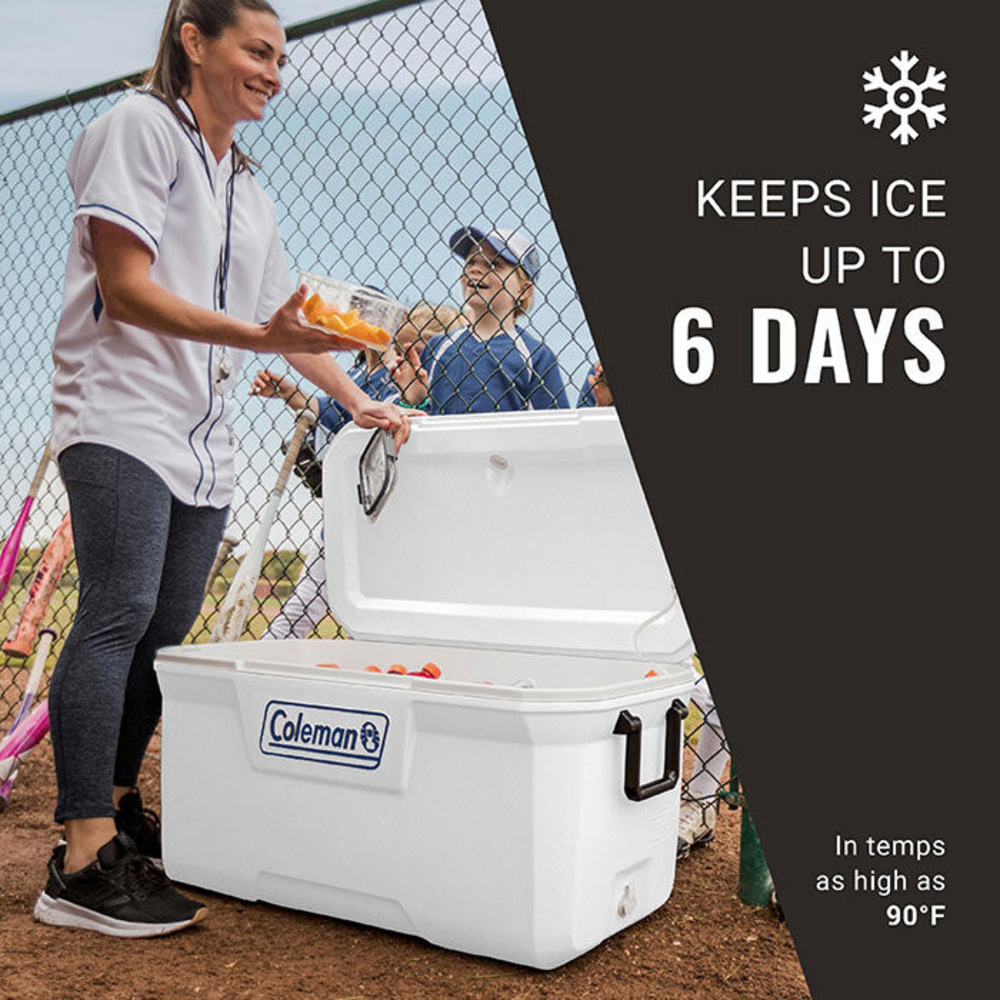 Coleman - 120 Qt, Chest Cooler, 6-day Ice Retention,  2-way Handle, Marine