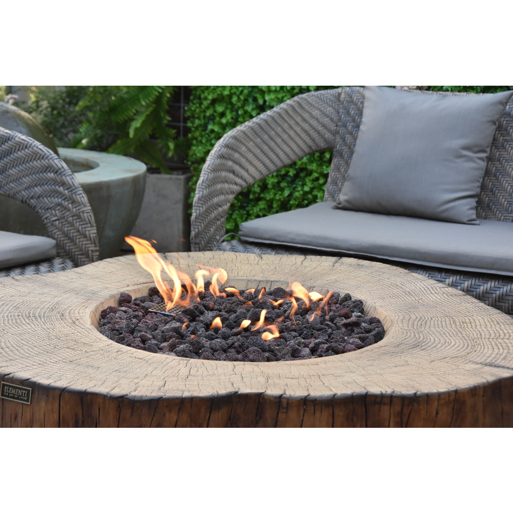 Elementi - Manchester Fire Table - Redwood - Ng