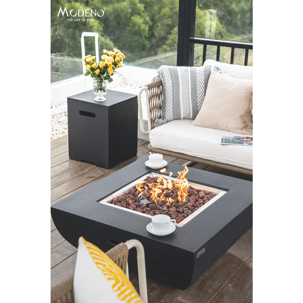 Modeno - Aurora Fire Table Square Black - Ng