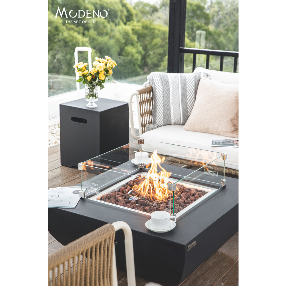 Modeno - Aurora Fire Table Square Black - Ng