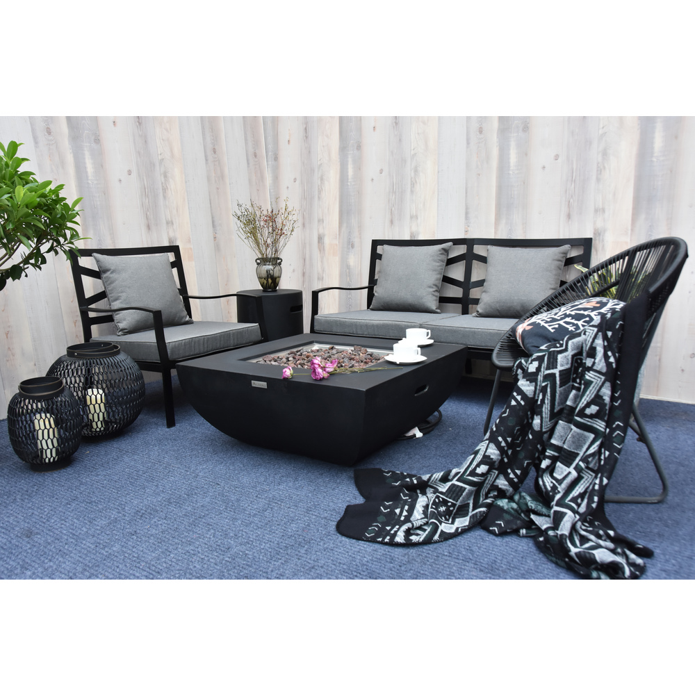 Modeno - Aurora Fire Table Square Black - NG