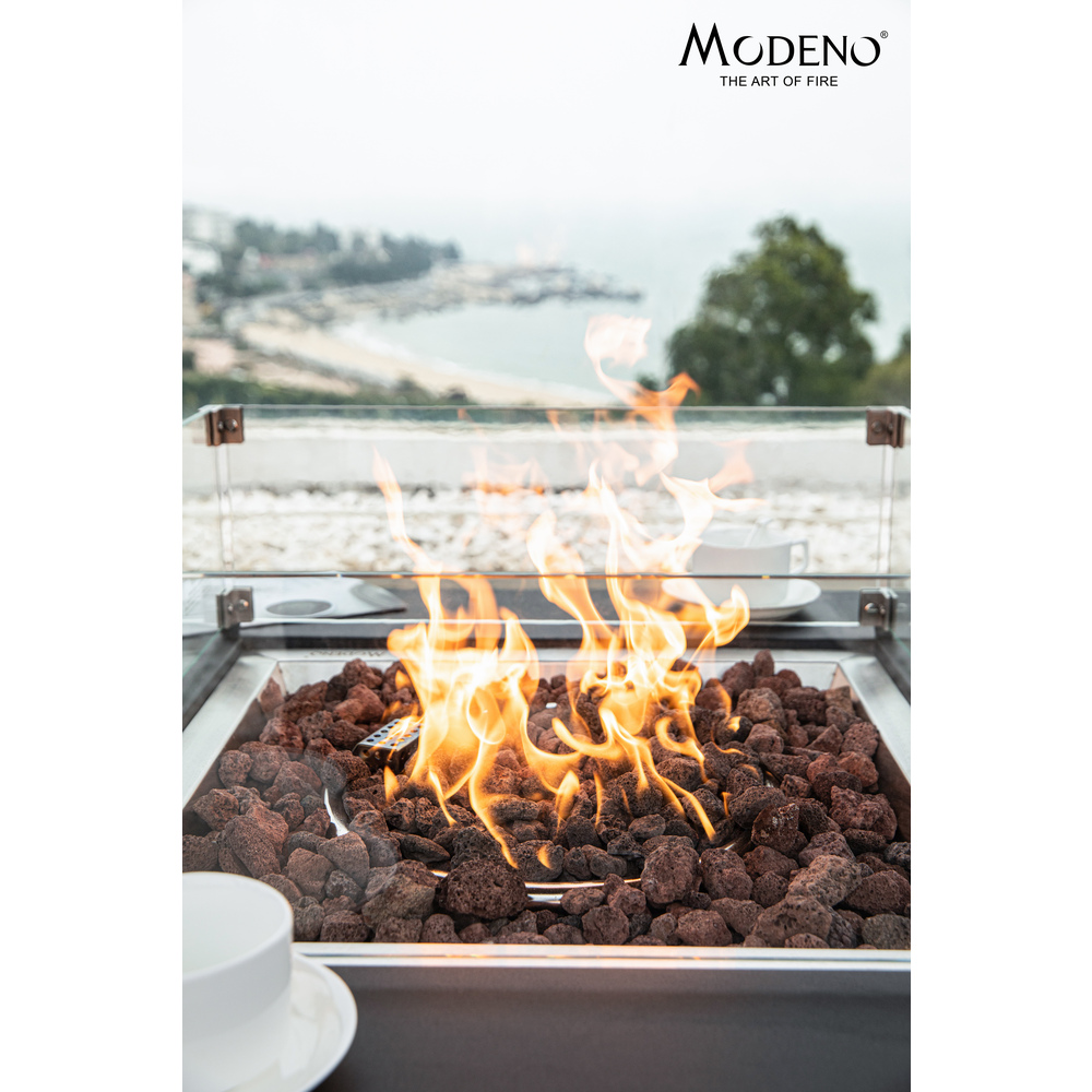 Modeno - Aurora Fire Table Square Black - Ng