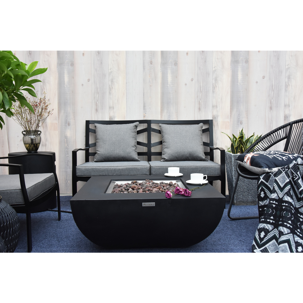 Modeno - Aurora Fire Table Square Black - Ng