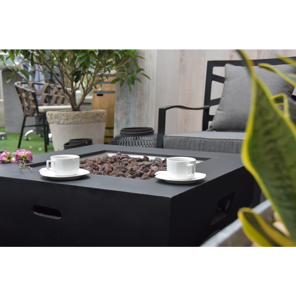 Modeno - Aurora Fire Table Square Black - Ng