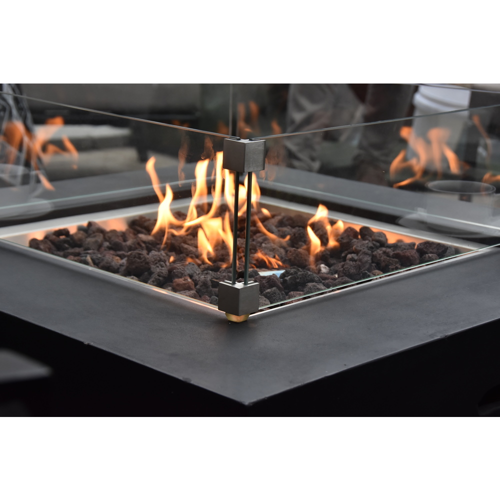 Modeno - Aurora Fire Table Square Black - NG