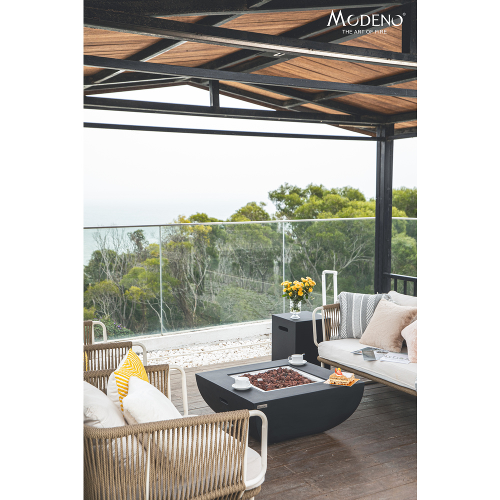 Modeno - Aurora Fire Table Square Black - Ng
