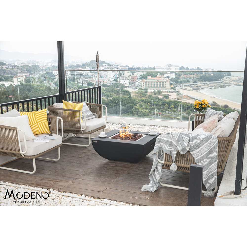 Modeno - Aurora Fire Table Square Black - Ng