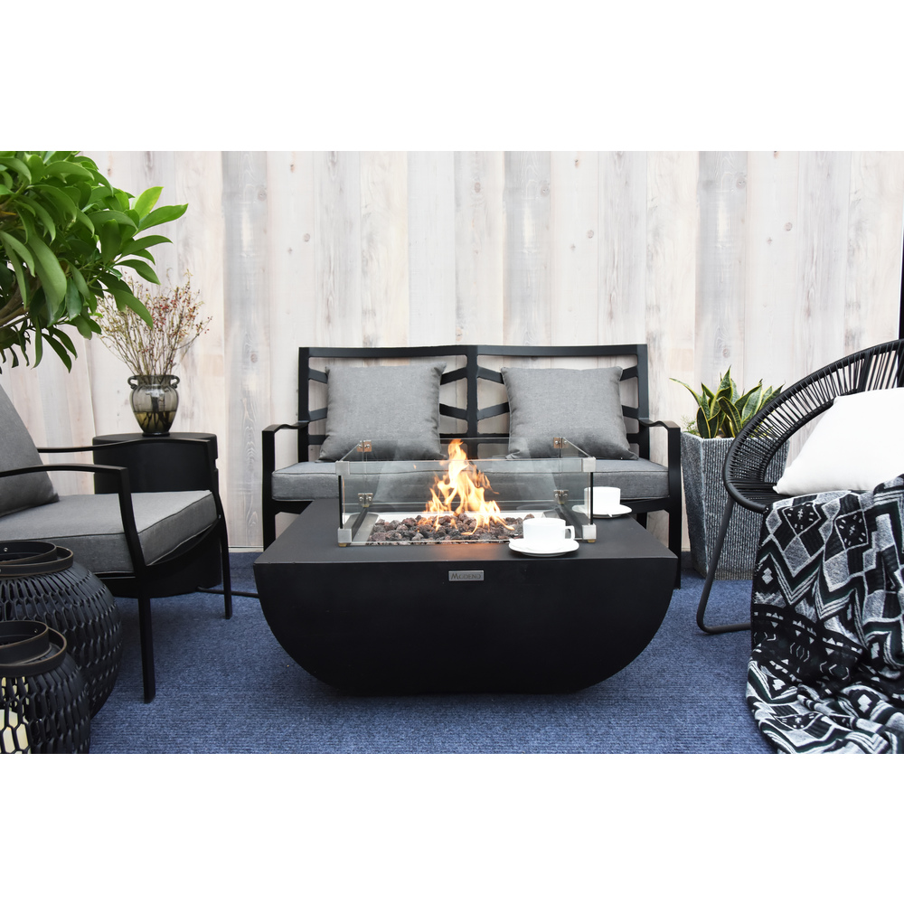 Modeno - Aurora Fire Table Square Black - Ng