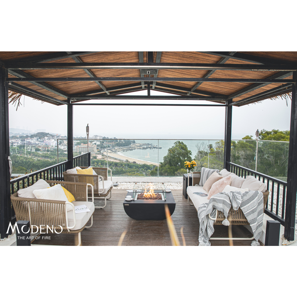 Modeno - Aurora Fire Table Square Black - Ng