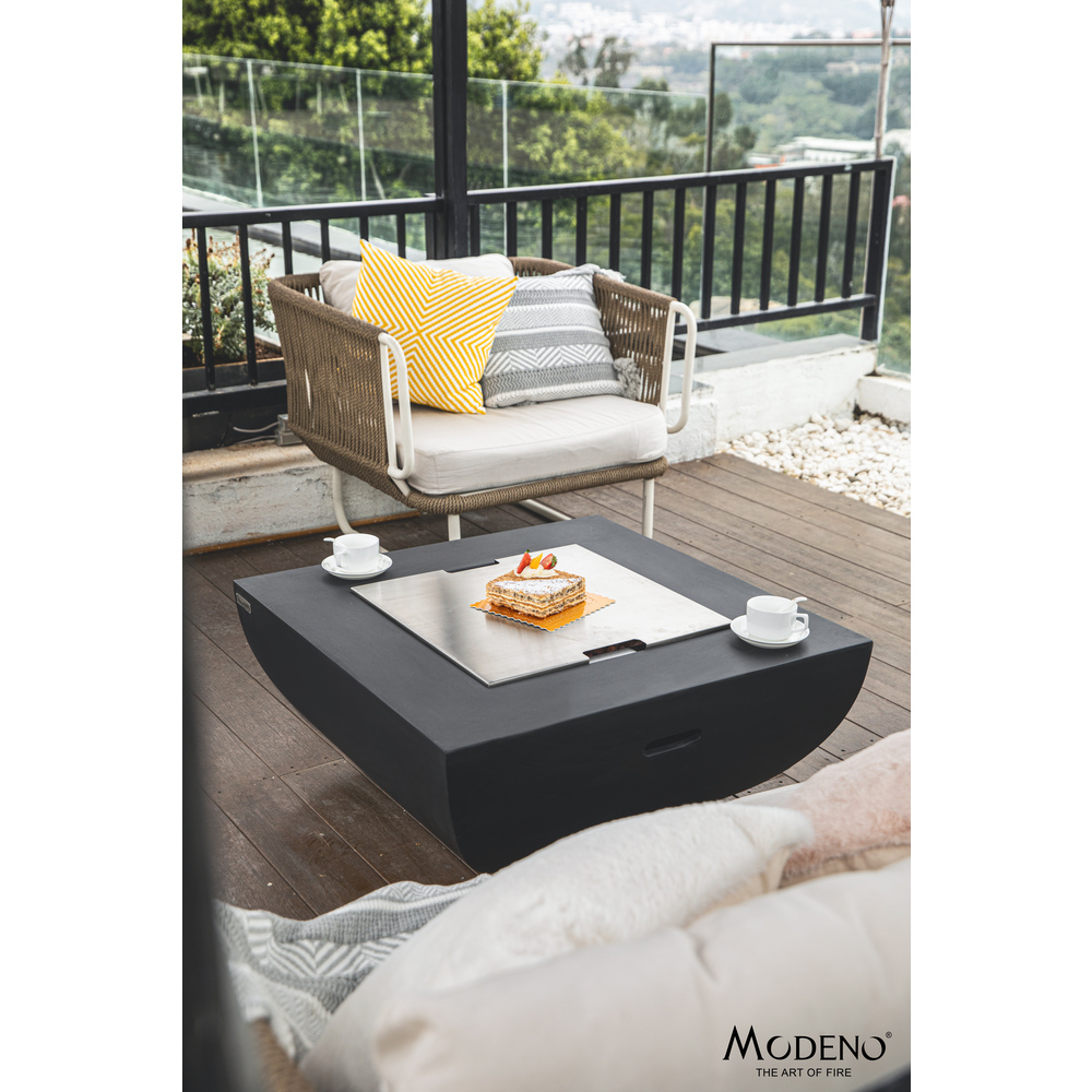 Modeno - Aurora Fire Table Square Black - NG