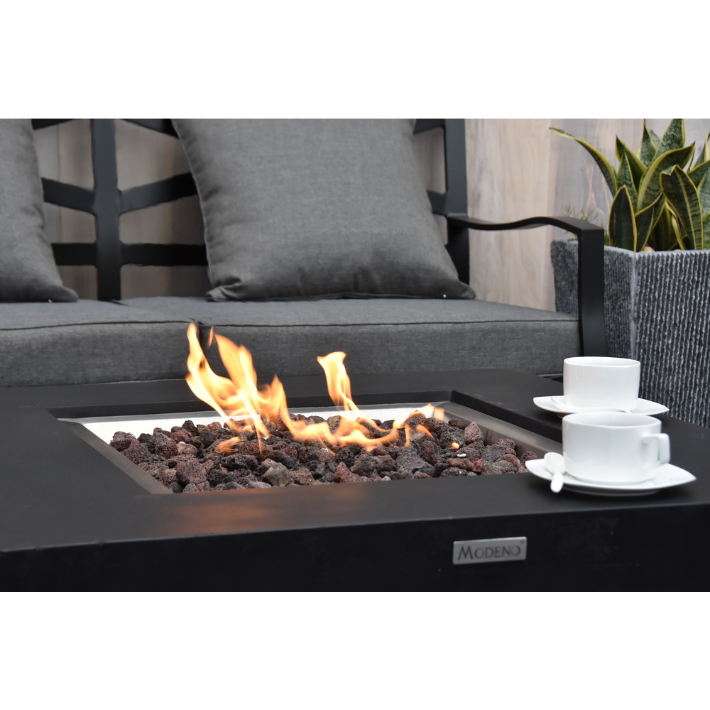 Modeno - Aurora Fire Table Square Black - Ng