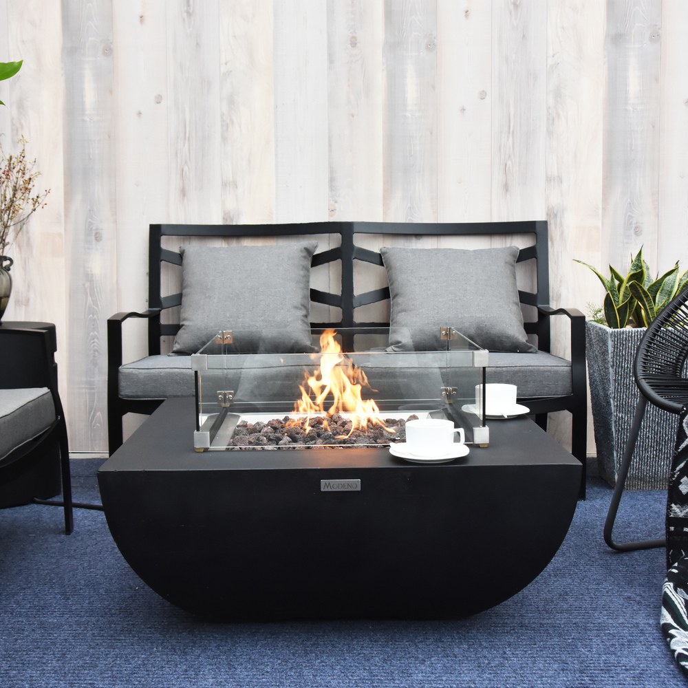 Modeno - Aurora Fire Table Square Black - Lp