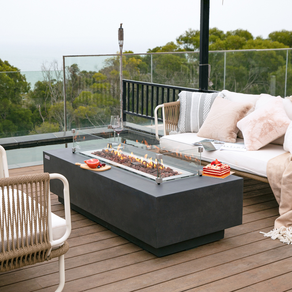 Elementi - Granville Fire Table - Dark Gray - Lp