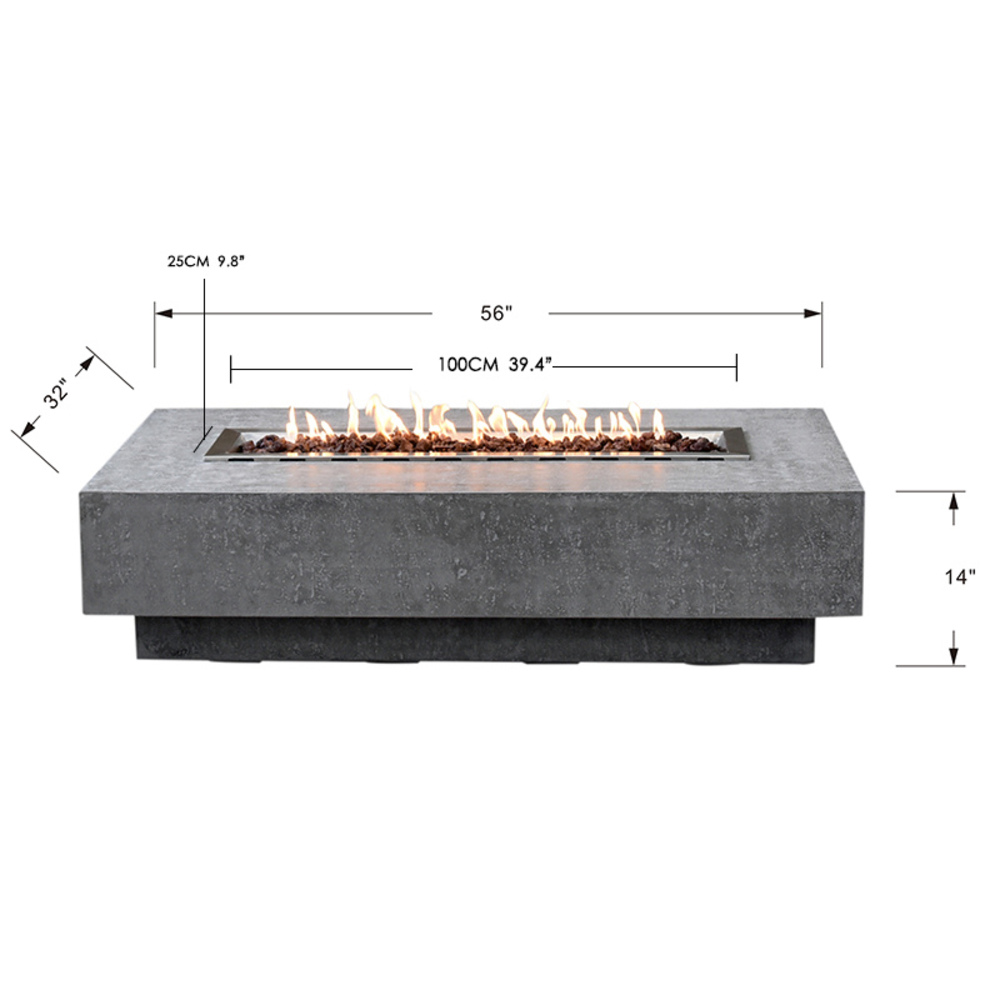 Elementi - Hampton Fire Table - Lp