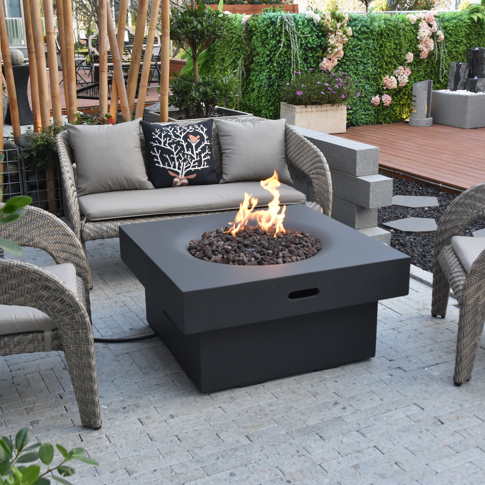 Modeno - Branford Fire Table - Black - Lp