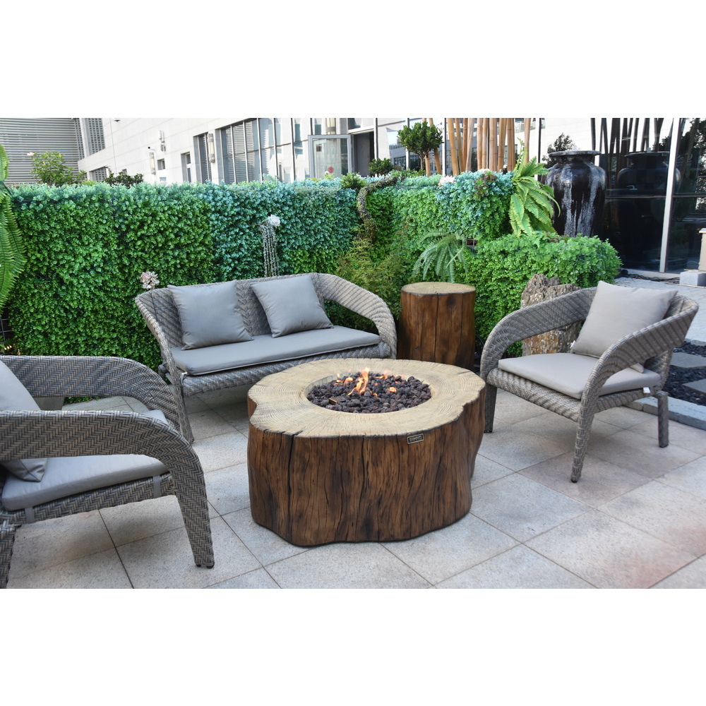 Elementi - Manchester Fire Table - Redwood - Lp