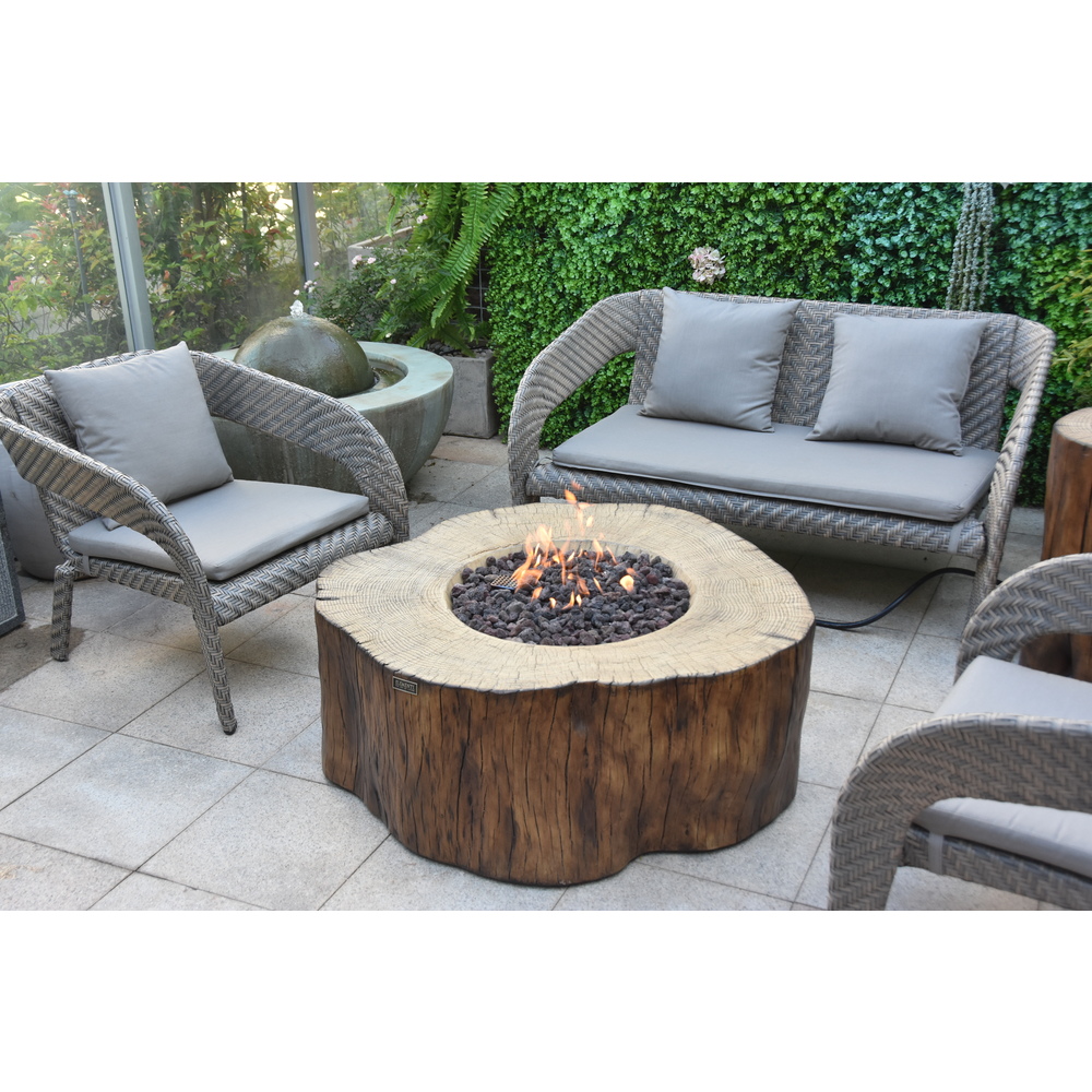 Elementi - Manchester Fire Table - Redwood - Lp