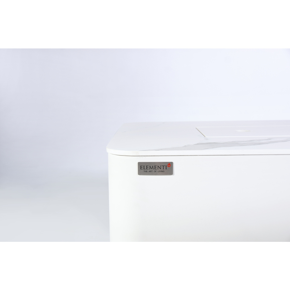 Elementi Plus - Athens Porcelain Top Fire Table - White Rectangle- Ng