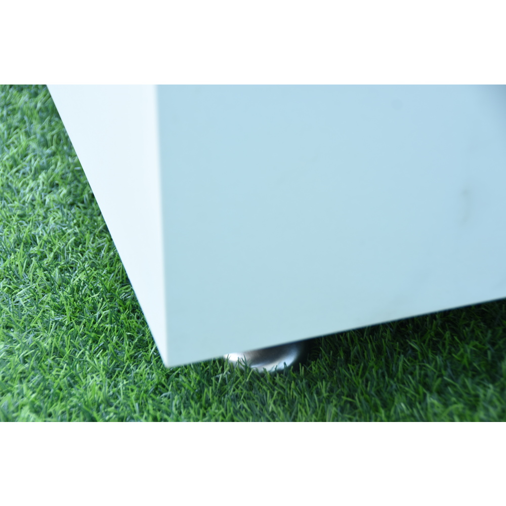 Elementi Plus - Bianco Porcelain Fire Table - White Square - Lp